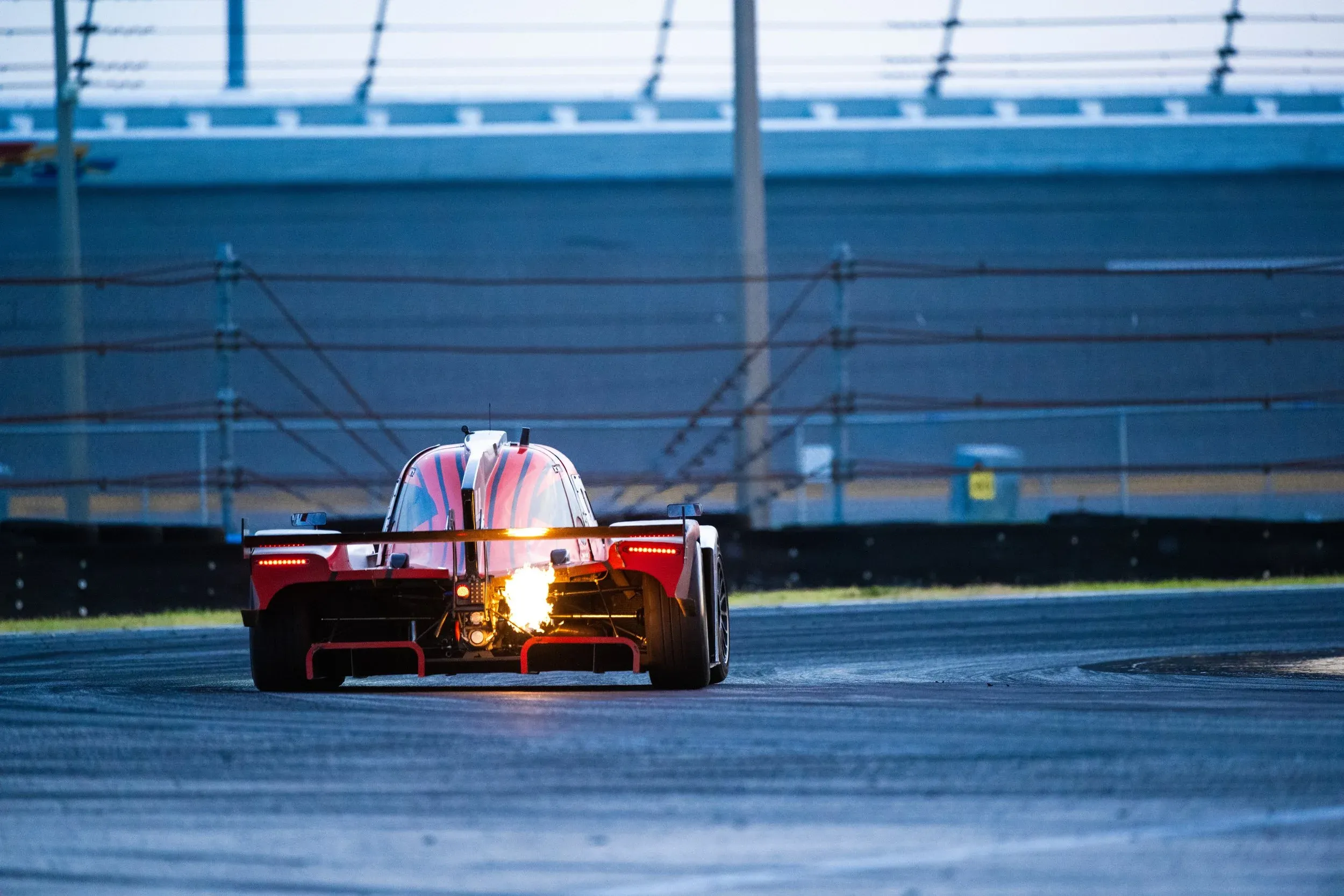 The #3 at Daytona, twilight. Photograph by Evan O'Hara.