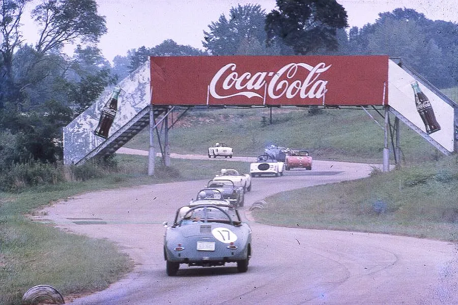 A classic shot of cars on track at VIR.